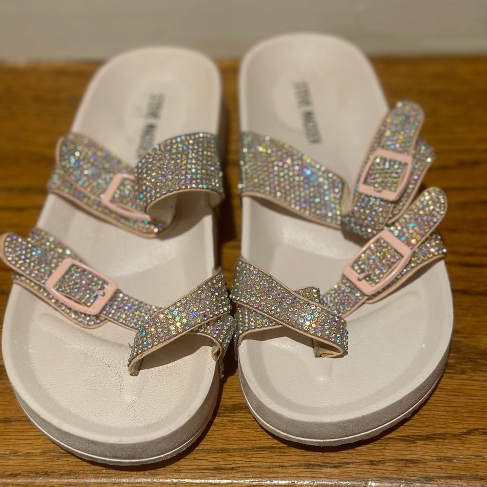 Steve Madden little girl size 2 sparkly sandals